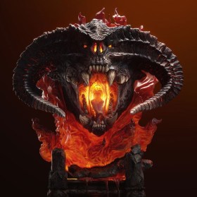 Balrog Polda Edition Version II (Flames & Base) Lord of the Rings 1/1 Bust by Queen Studios